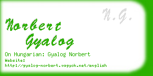 norbert gyalog business card